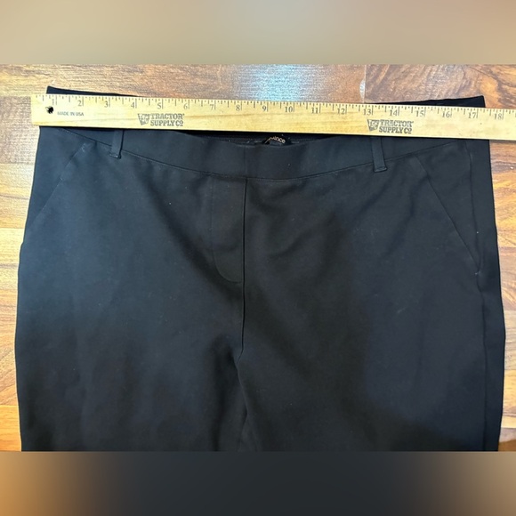 Quince Women’s XL Black Stretch Pants Ponte Slim Straight Ankle Work Comfort - Picture 3 of 5